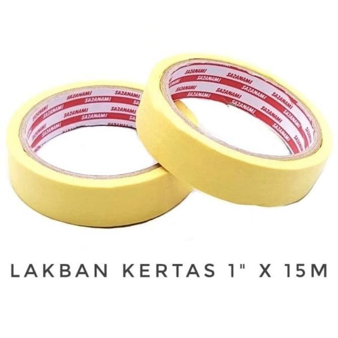 

:<:<:<:<] Lakban Kertas Masking Tape 1 inchi