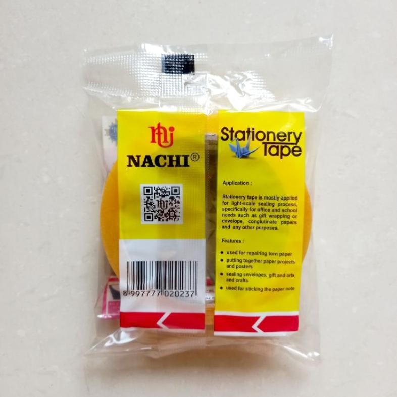 

JH8 [ PACK ISI 6 PCS MURAH ] Isolasi Selotip Nachi Tape 24 mm / 1 Inch x 72 Yards