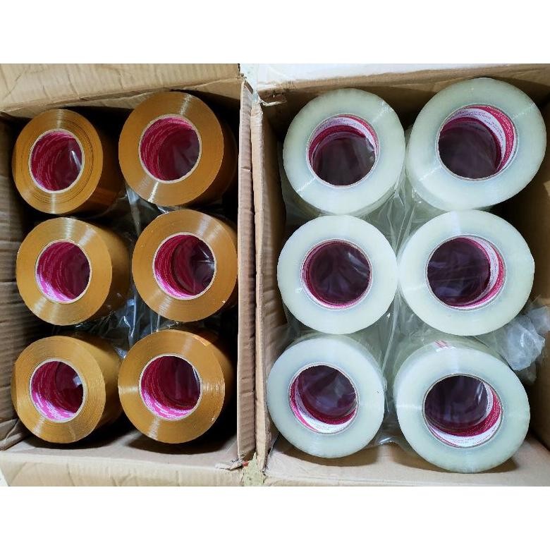 

JH8 Lakban jumbo 2inch x 300y. bening dan coklat HANDERU