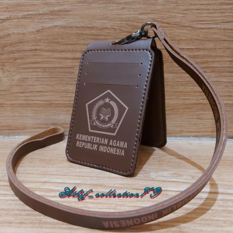 

JH8 Tempat Id Card Kulit KEMENAG Lipat Holder Id Card KEMENAG Kulit Lipat