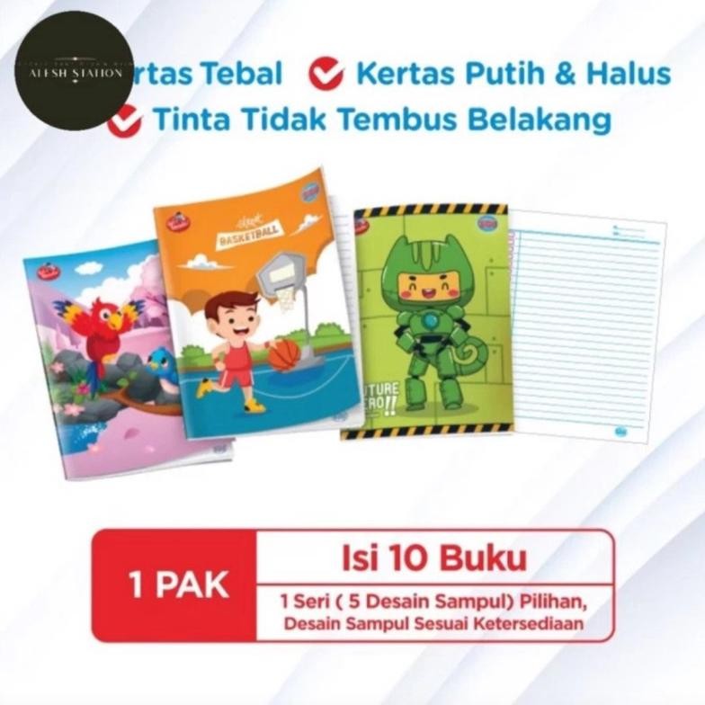 

JH8 Buku Tulis SIDU / SINAR DUNIA 38 lembar 1 Pack (Isi 10 Buku)