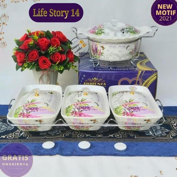 Wadah Saji Makanan Keramik Fiorenza C