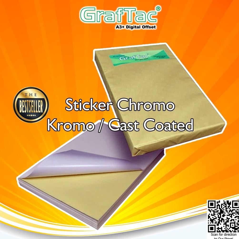 

JH8 Graftac Stiker Kromo A3+ Bontak Sticker Cast Coated Digital Print - Pack isi 250 lembar