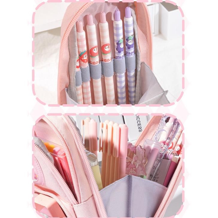 

JH8 Tempat Pensil Kotak 3D Anak Lucu Besar / Fun Korea Bag Model Pensil Kanvas 6 Kamar /Sekolah Dasar Kotak Pensil Siswa
