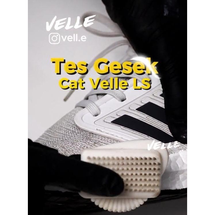 Velle LS - Cat Sol Midsole Sepatu Permanen, Anti Luntur, Anti Retak ke bahan Karet Rubber PU White B