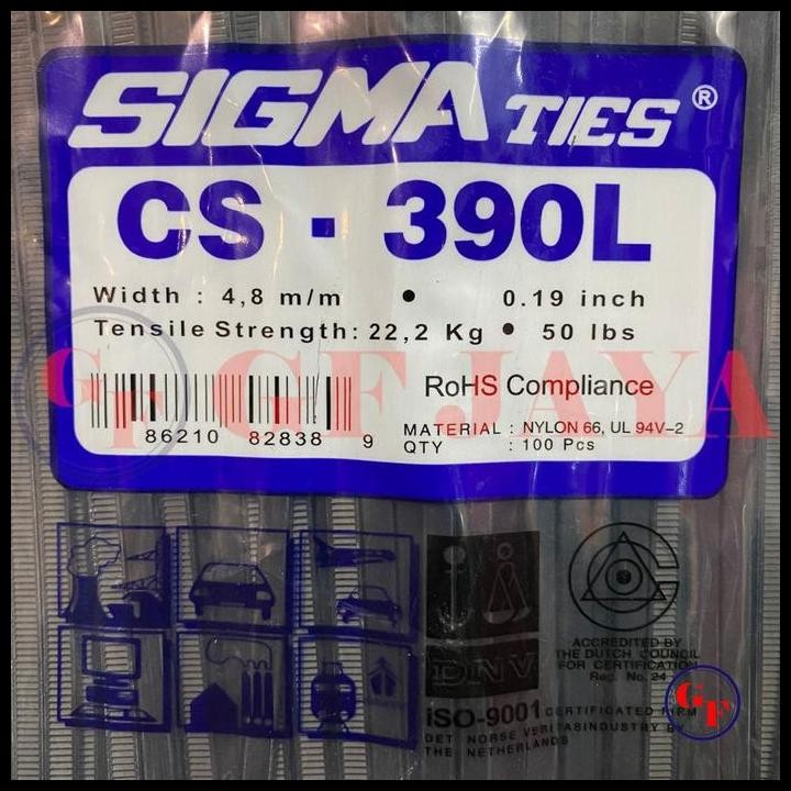 

Terlaris Kabel Ties / Tis Sigma Cs 390 L / 40Cm / 40 Cm Hitam Cs390L Black Good Quality