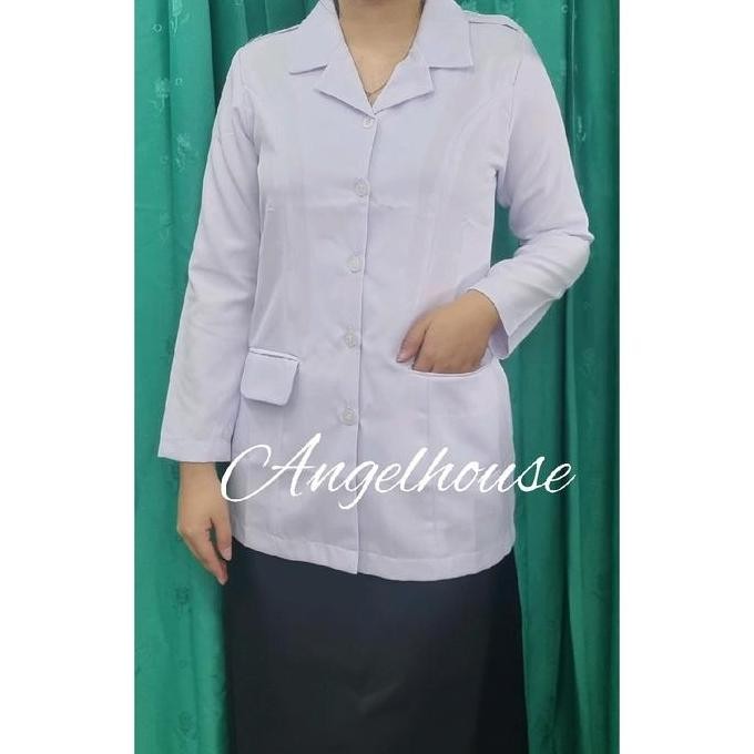 PREMIUM Seragam Dinas BAJU PDH PUTIH PPPK / ASN P3K/ ASN / PNS /GURU/DINKES PUTIH WANITA