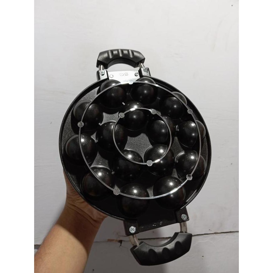 Terlaris Cetakan 7 Cekung Happy Call / Cetakan Bikang / Cetakan Apem Teflon Aluminium Kaca Loyang Ki