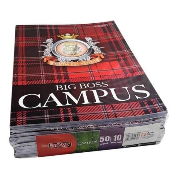 

JH8 BUKU TULIS CAMPUS 50 Lembar Isi 10 BUKU CAMPUS BOXY PANJANG / BIG BOSS