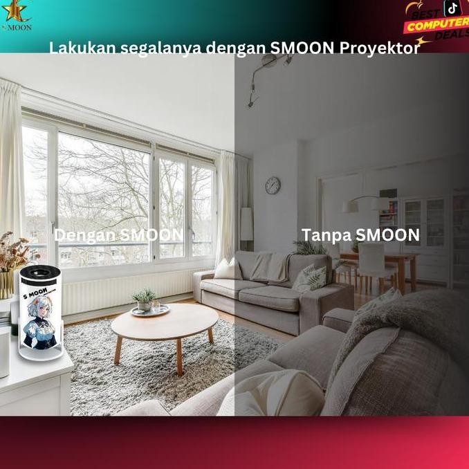 Terlaris Pratiwi Novi X Smoon Indonesia Smoon300 Smart Projector/Lcd Tv 220 Lumens Wifi Bluetooth Ul