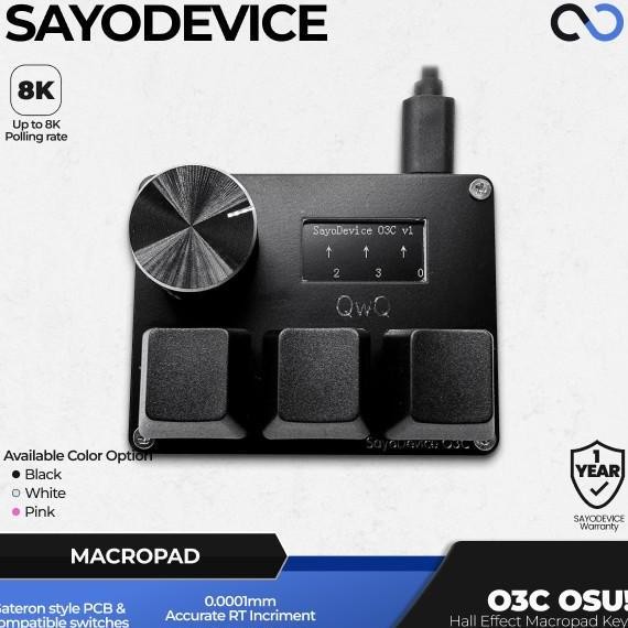 Sayodevice O3C Osu Djmax Hall Effect Macropad Gaming Keyboard Rapid Trger Socd Rdt