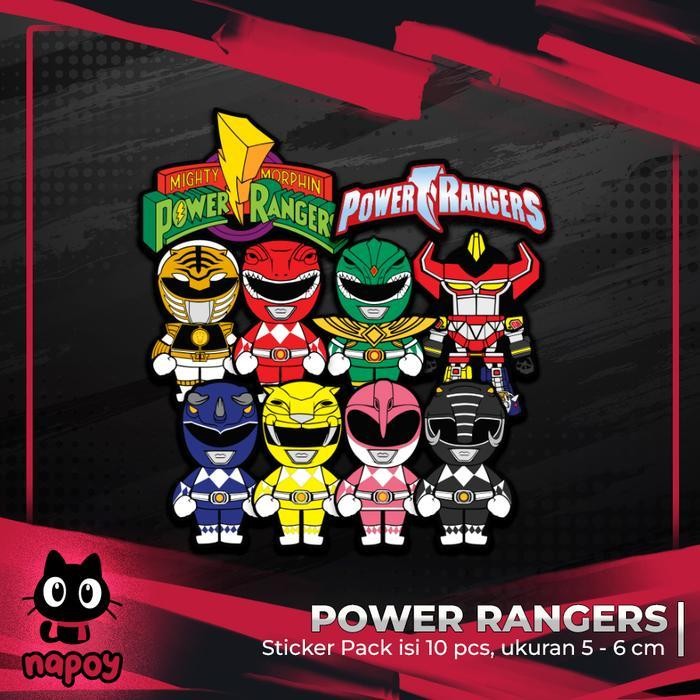 

Stiker Pack Besar Power Rangers 10 Pcs Laptop Aksesoris Hp Anti Air