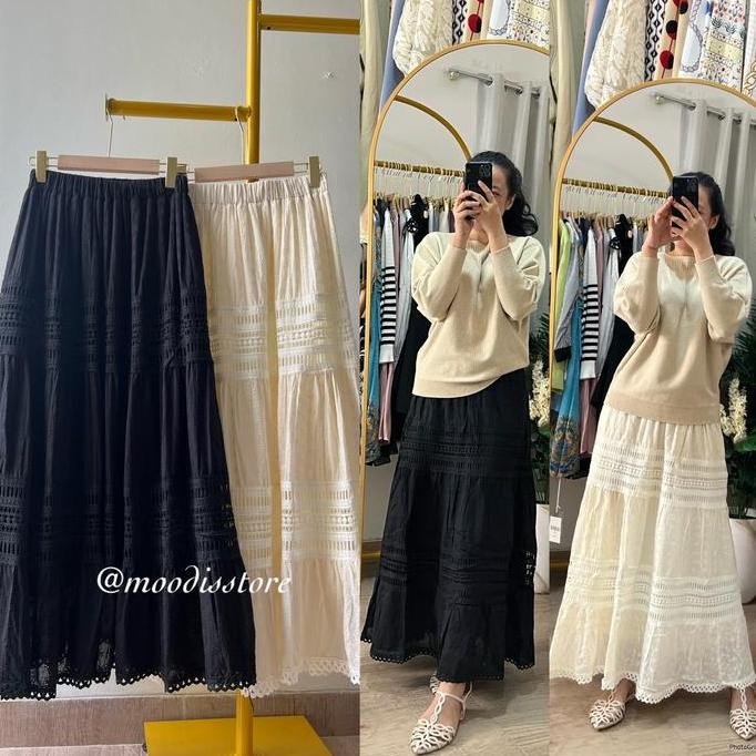 Moodis Bohemian Embroidery Skirt Rok Bordir Bohemian