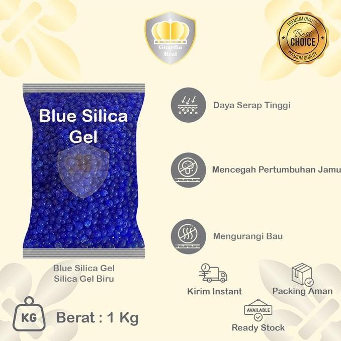 Blue Silica Gel 1 Kg/ Silika Gel Biru 1 Kg/ Refill Silica Gel 1 Kg/ Silica Gel Import/ Silica Gel Co