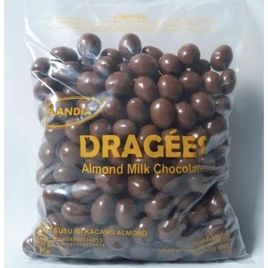 

1kg coklat scandia almond - coklat isi kacang almond spt delfi almond