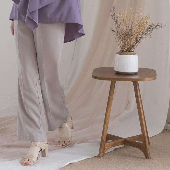 Binar Aska Label - Celana panjang wanita lurus kantong pinggang karet