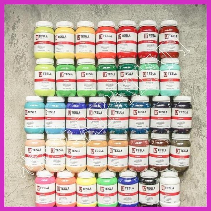 

( SEKOLAH / LUKIS ) DISCOUNT CAT AKRILIK TESLA 500ML | TESLA ACRYLIC (SENI / MENGGAMBAR / ART / KERAJINAN ) SIAP KIRIM