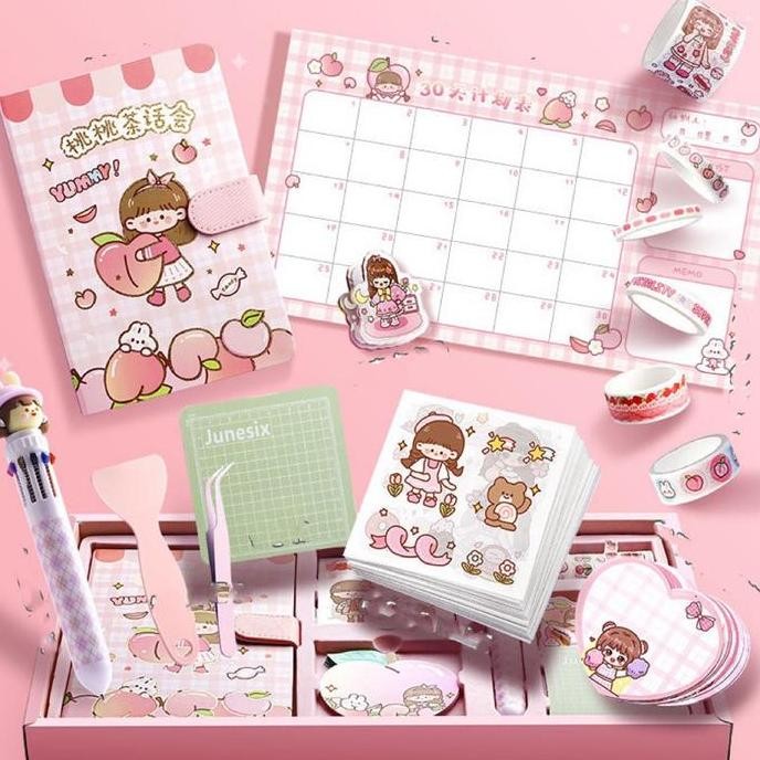 

Cute Diary Set Djournal Book Buku Jurnal Anak Dengan Diy Sticker Hadiah Tahun Baru