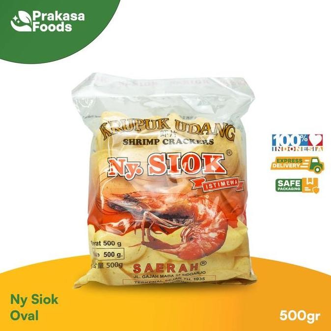 

Ny Siok Kerupuk Udang Oval Mentah 500Gr