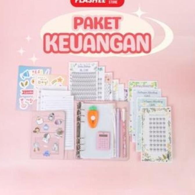 

Flashee Paket Budgeting Keuangan Binder A6 Paket Menabung Sinking Fund Ziplock Stationery Tempat Menabung Uang Paper