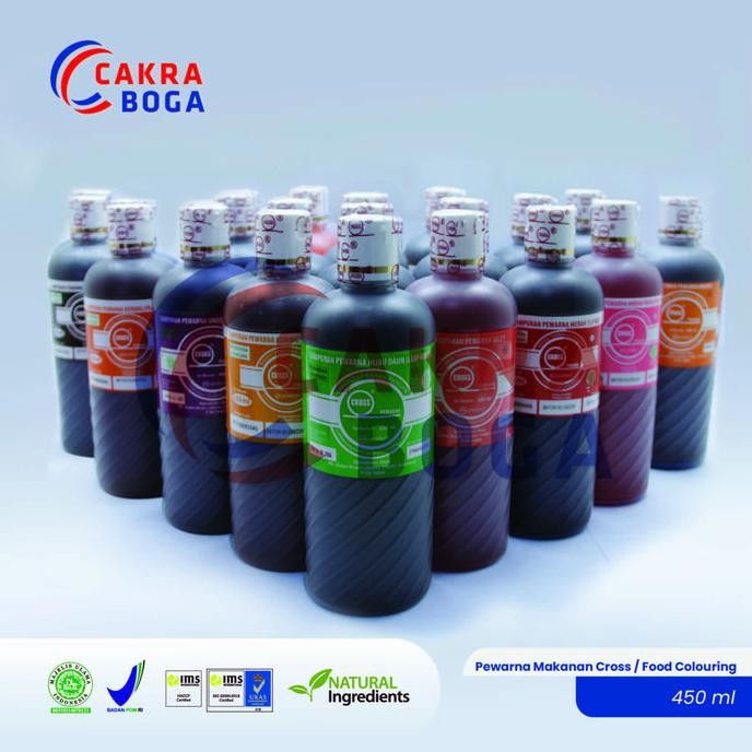 

Pewarna Makanan Cross 450 Ml / Food Colouring