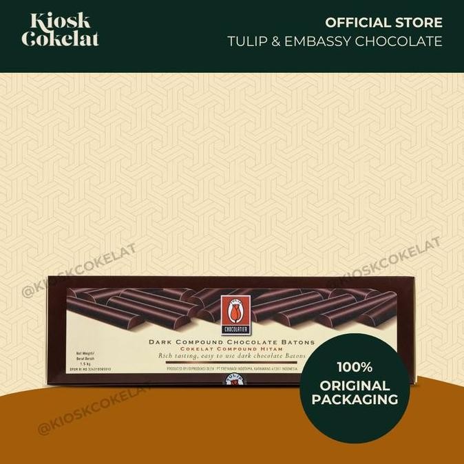 

Tulip Dark Compound Chocolate Batons Stick 1.5Kg