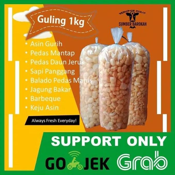 

Kerupuk Kulit Sapi Asli Matang Rasa Pedas Daun Jeruk 1Kg Gojek Grab