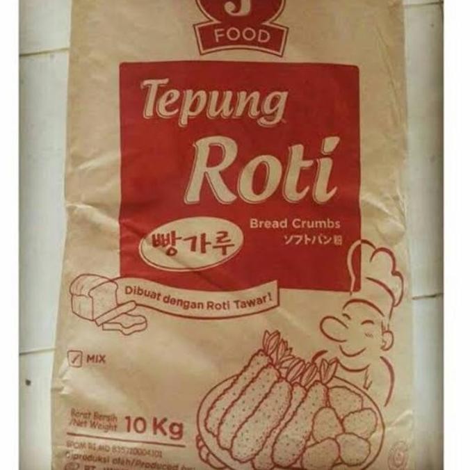 

Jfood Tepung Roti Mix/Panir 10Kg (1 Sak), Garing, Renyah, Lezat