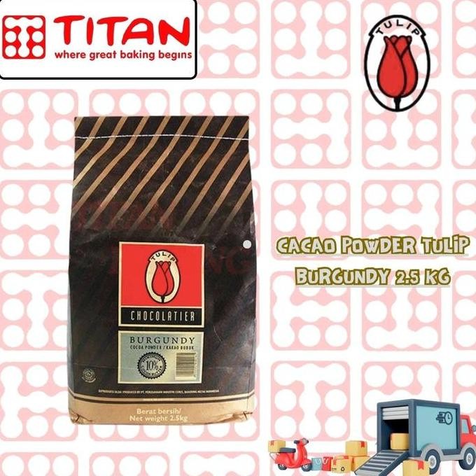 

Bubuk Cacao Tulip Burgundy 2.5 Kg Untuk Kue Dan Minuman - Chocolate, Susu