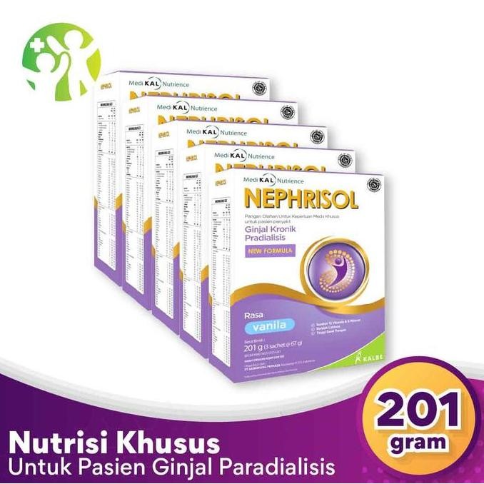 

Bundle 5 Box Nephrisol - Nutrisi Rendah Protein Pasien Gagal Ginjal