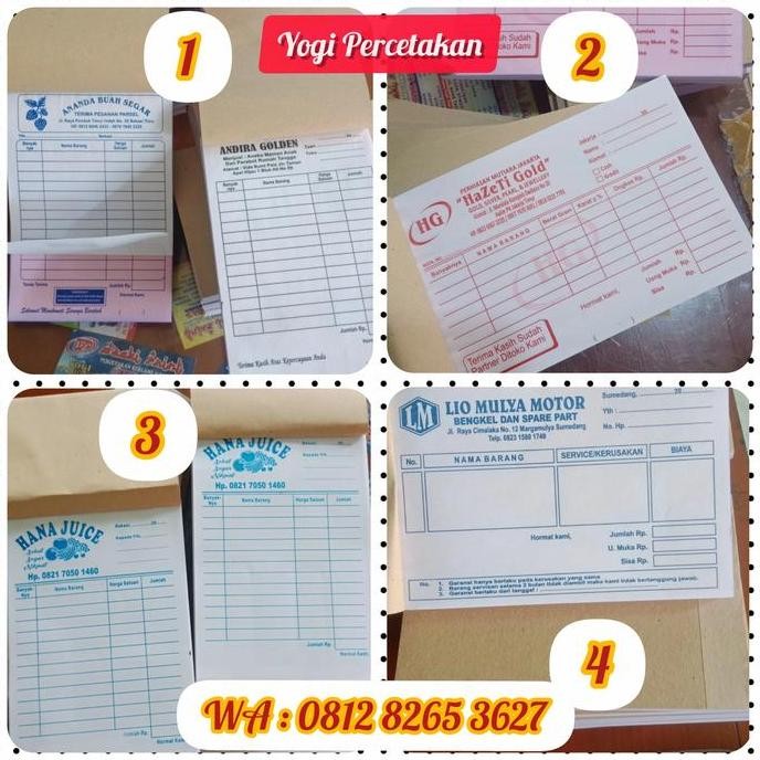 

Cetak Nota Bon Kwitansi 2 Rim,Murah Meriah