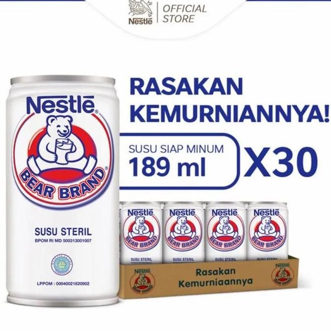 

Susu Bear Brand 1 Karton (30 Kaleng X 189 Ml) Khusus Gojek/Grab