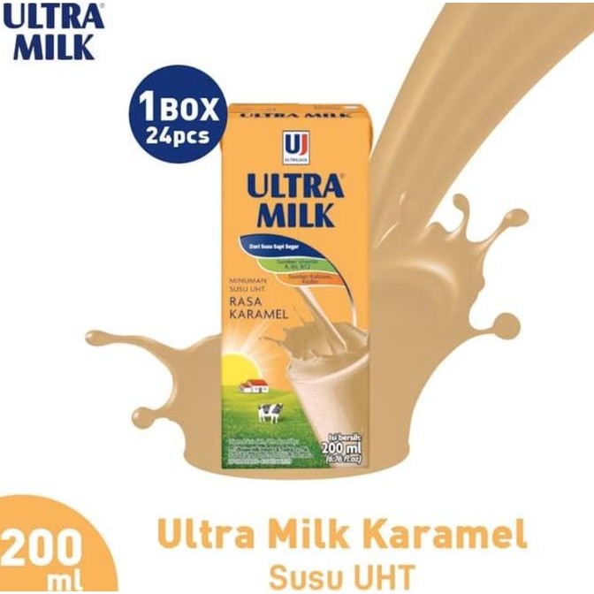 

Susu Uht Ultra Milk Rasa Karamel 200Ml (1 Dus Isi 24 Pcs)Harga Grosir