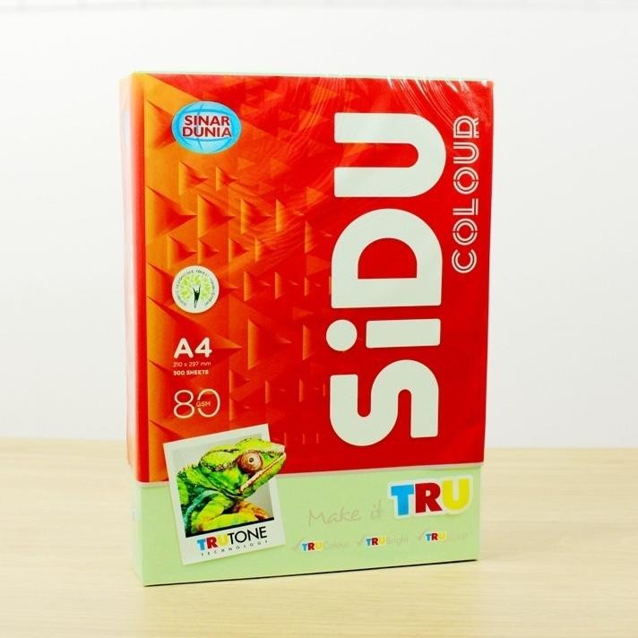 

JH8 Kertas HVS Warna A4 80 gr SIDU per rim isi 500 lbr