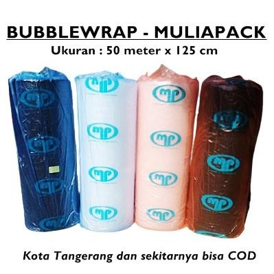 

JH8 BubbleWrap Roll 125cm x 50m UPACK MULIAPACK GMP UP MP Bubble wrap putih bening hitam BABEL WARP