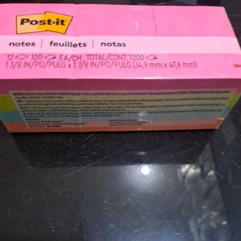 

JH8 post it no 653 AN warna warni.notes neon colours (12 pad )