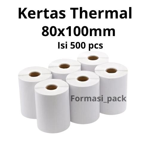 

JH8 LABEL STICKER THERMAL 80 x 100 mm Isi 500 Pcs STICKER DIRECT THERMAL 80x100 Isi 500 Pcs