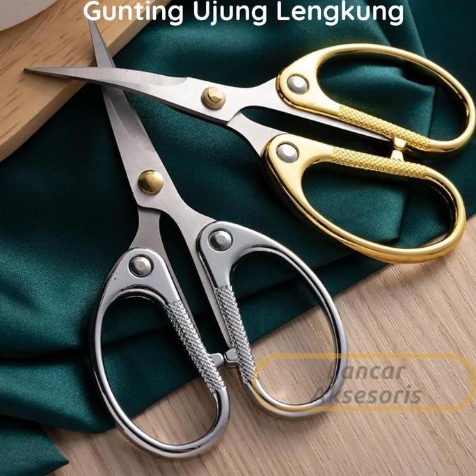 

ready !!! Gunting Tajam Ujung Lengkung Stainless Serbaguna Multifungsi Premium