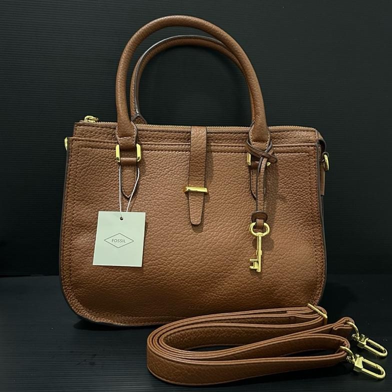 [New] Foss*l Ryder Satchel Brown Medium Hand Bag