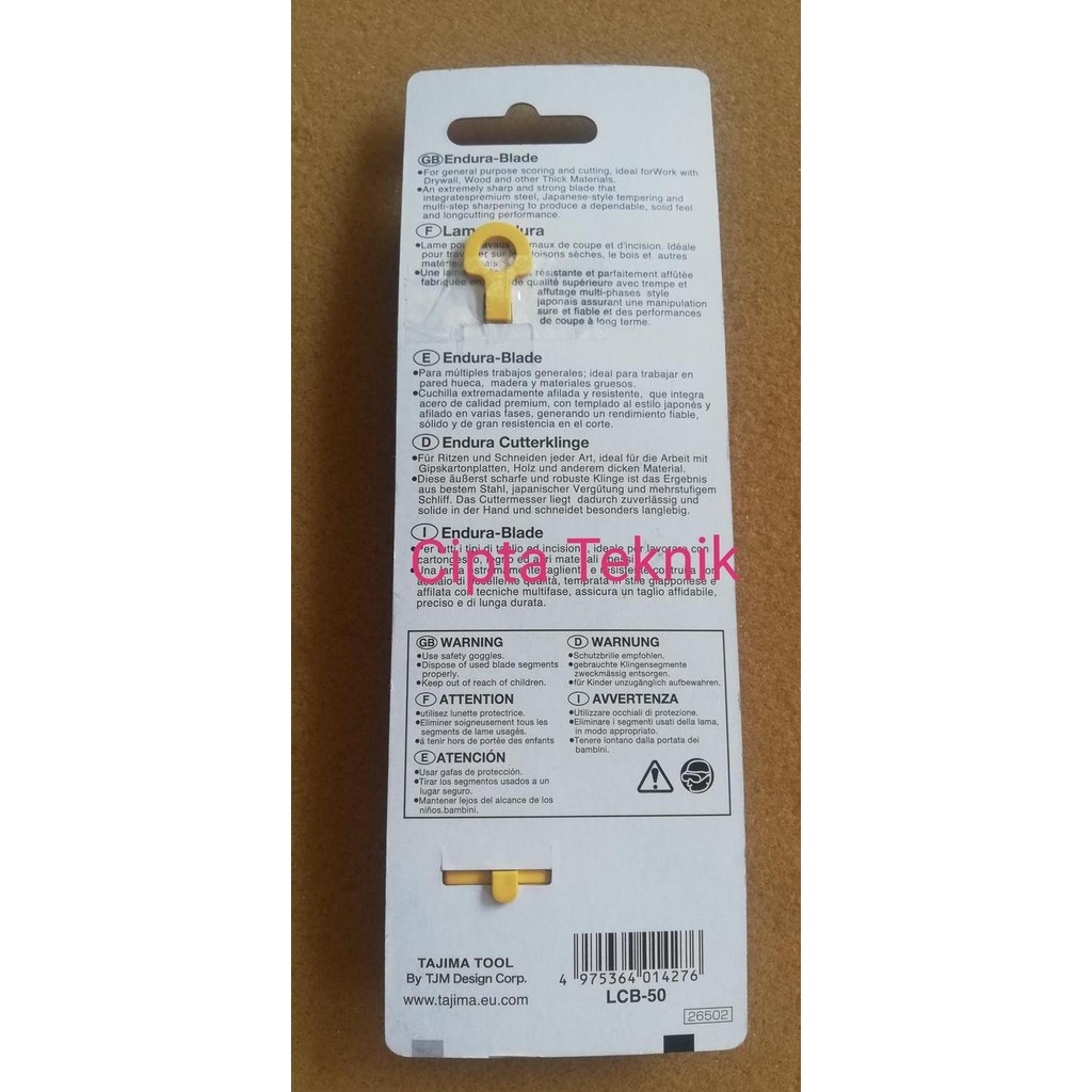 

ready !!! Isi Cutter Tajima LCB 50 Refill Cutter Tajima Endura Blade LCB50 Asli