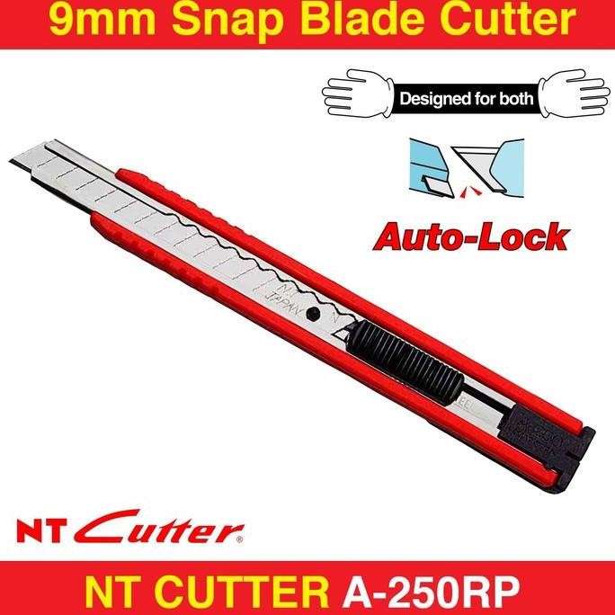 

ready !!! NT CUTTER A-250RP PREMIUM 9MM BLADE AUTO LOCK ORIGINAL JAPAN