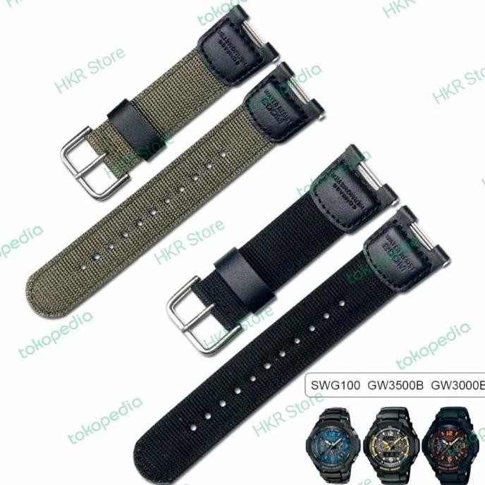 new  Tali strap jam Casio G-Shock SGW100 GW3500b gw3000b Gw 3500 3000 nato