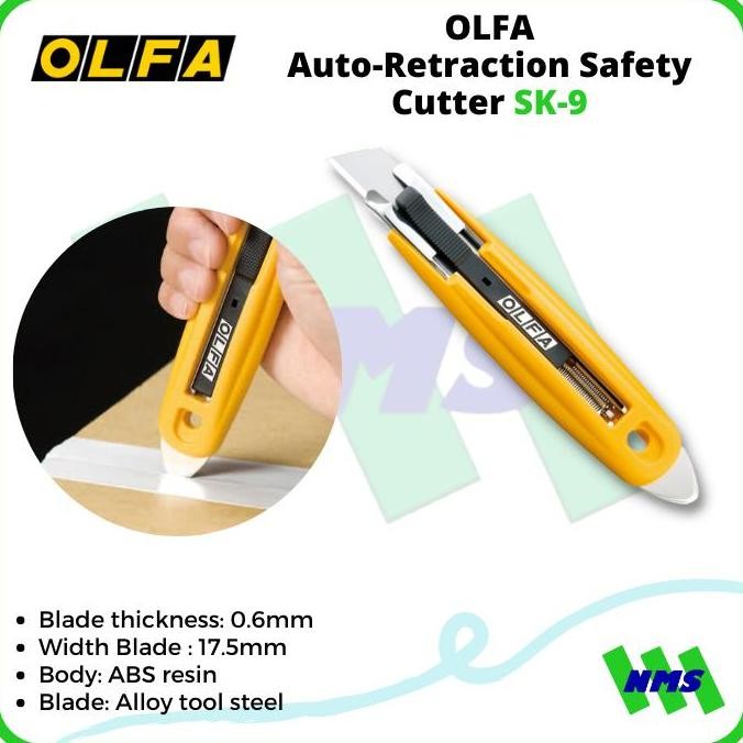 

ready !!! OLFA Auto-Retraction Safety Cutter SK-9
