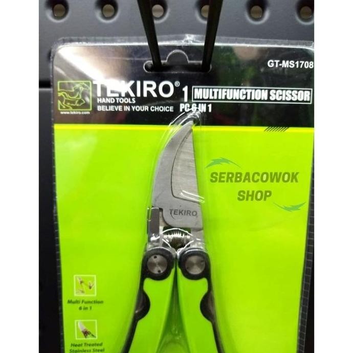 

ready !!! Tekiro Gunting Lipat Multifungsi 6 in 1 Multifunction Scissor Termurah