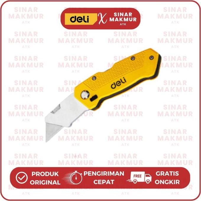 

ready !!! Utility Knife/Cutter Kayu Aluminium SK2 Auto-lock Deli EDL006Z (Pcs)