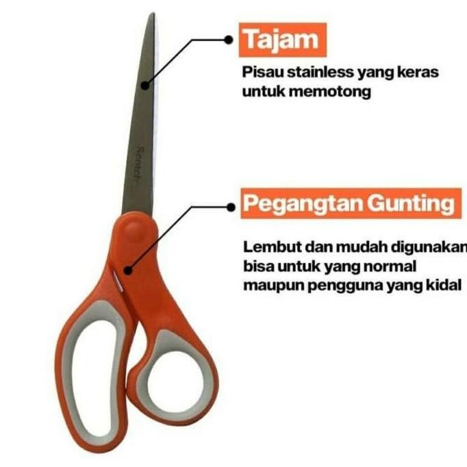 

ready !!! 3M 1428 Scotch Gunting Besar Pemotong Kertas Scissor 8 inch