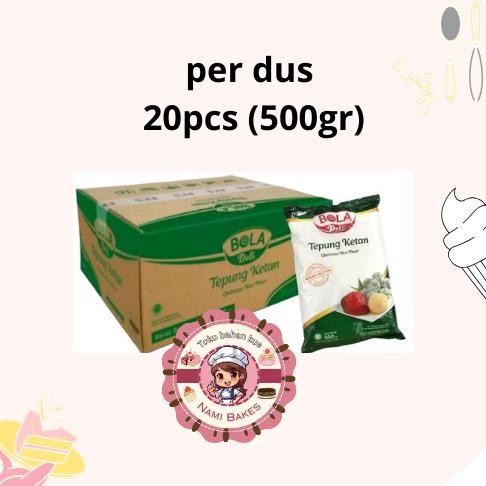 

Promo ( Per Dus ) Tepung Ketan Bola Deli 20 Pcs ( 500Gr ) Glutinous Rice Flour
