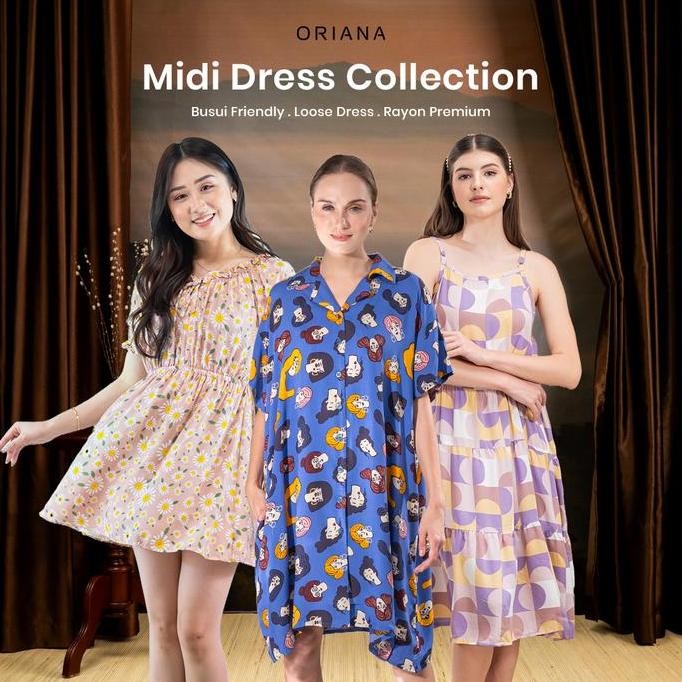 Oriana Homewear Midi Dress Collection | Daster Pendek Kekinian