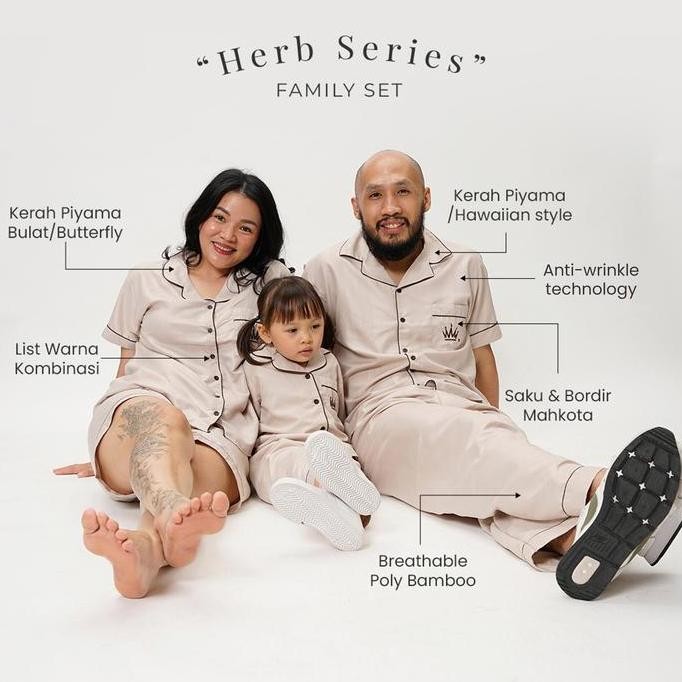 Nyonya Piyama Poly Bamboo Family Set - Fennel Herb