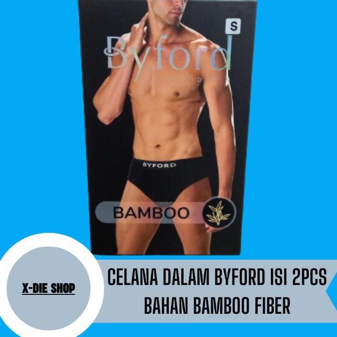 Celana Dalam Byford Brief Isi 2 Pcs Bamboo Fiber Anti Bakteria Cd Pria